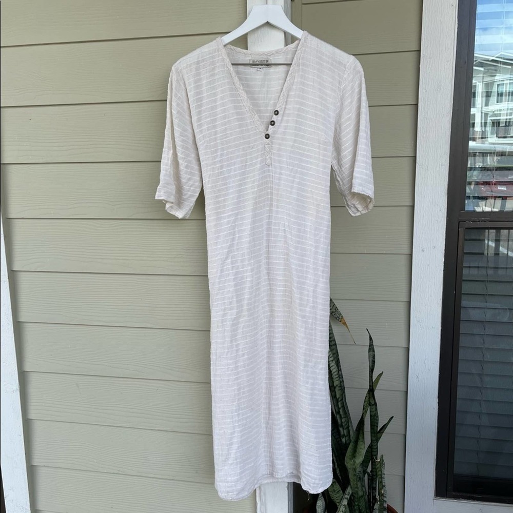 Rowie• stripe cream dress